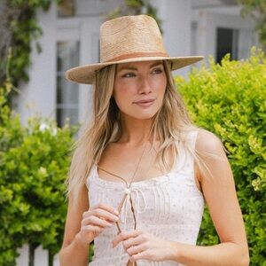 Hemlock Revolve Morro Fedora Straw Travel Outdoor Beach Summer Hat Size Large